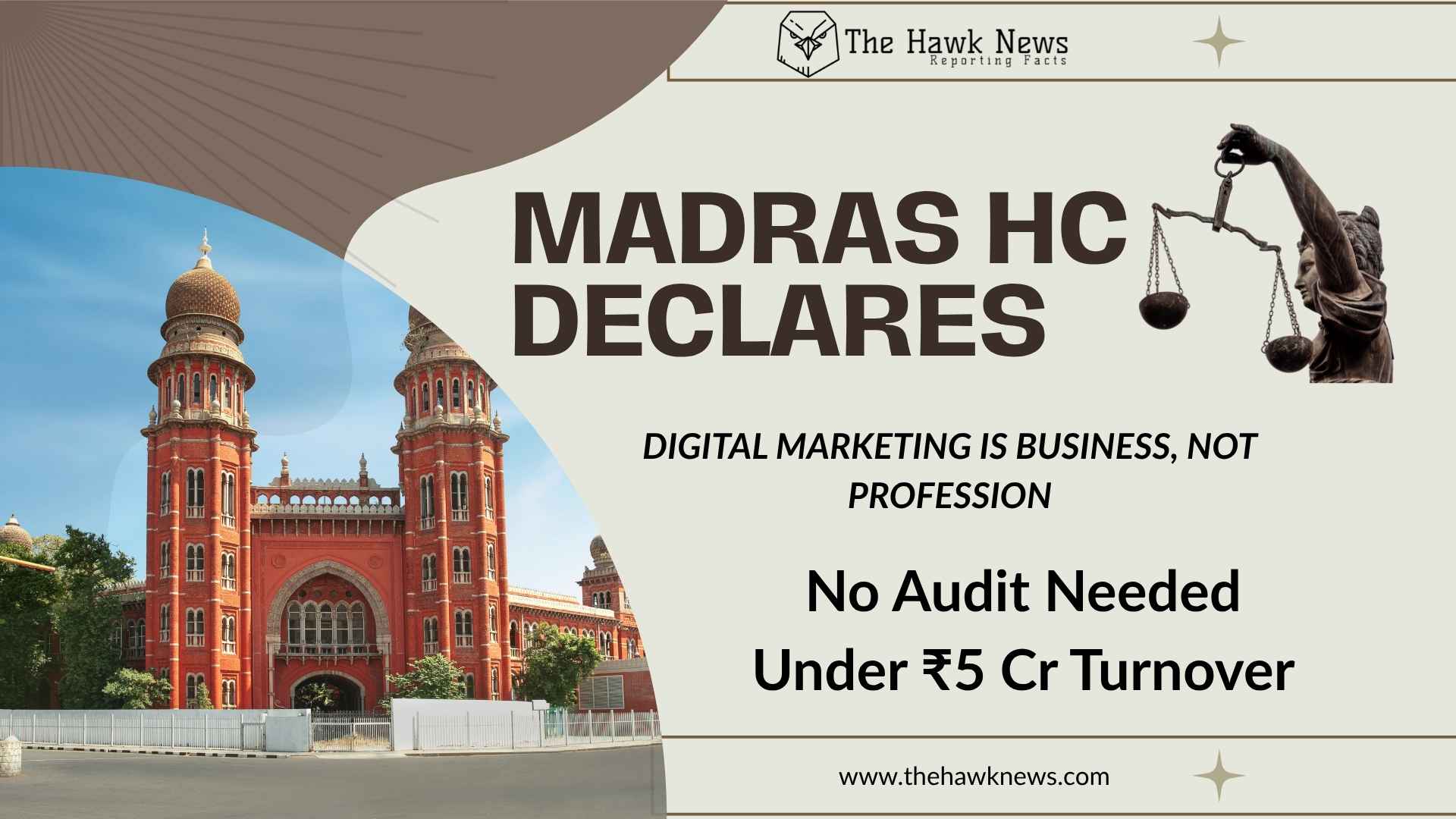 "Madras HC Declares: Digital Marketing Is Business, Not Profession – No Audit Needed Under ₹5 Cr Turnover"